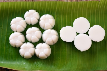 Thai dessert traditional style. Served with coffee or tea.の写真素材