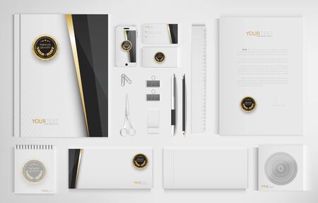 Set of office documents for business, vector Illustration.のイラスト素材