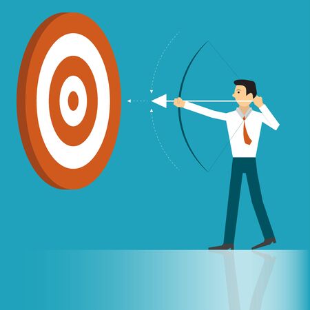 Business illustration concept of businessman is failed business sales Business. business concept illustrationのイラスト素材