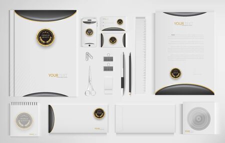 Set of office documents for business, vector Illustration.のイラスト素材