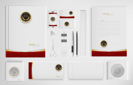 Set of office documents for business, vector Illustration.のイラスト素材