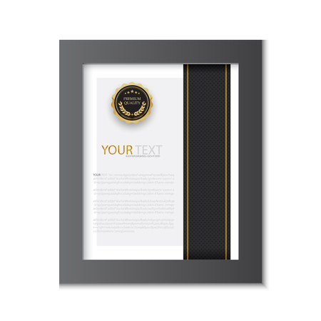 diploma certificate template black and gold color with luxury and modern style vector image.のイラスト素材