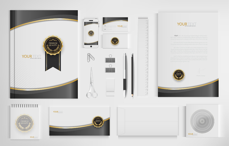 Set of office documents for business, vector Illustration.のイラスト素材