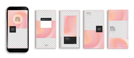 Editable story mockup templates for smartphone vector design.のイラスト素材