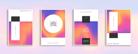 Minimal modern cover design. Dynamic colorful gradients. Future geometric patterns. Blue, pink,...
