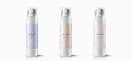 Packaging template hair spray vector design illustration.のイラスト素材