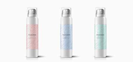 Packaging template hair spray vector design illustration.のイラスト素材