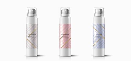 Packaging template hair spray vector design illustration.のイラスト素材