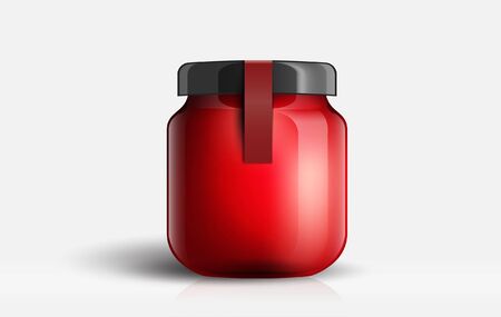 Jam jar glass isolated on white background.のイラスト素材