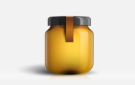 Jam jar glass isolated on white background.のイラスト素材