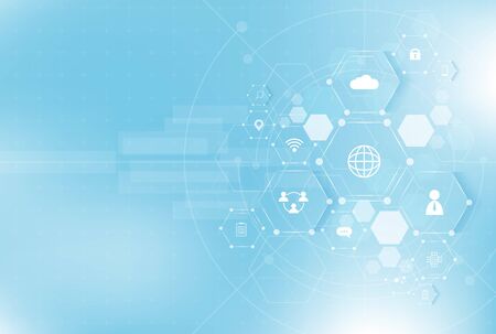 health care and science icon pattern medical innovation concept background vector design.のイラスト素材