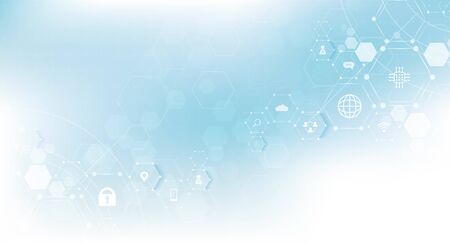 health care and science icon pattern medical innovation concept background vector design.のイラスト素材