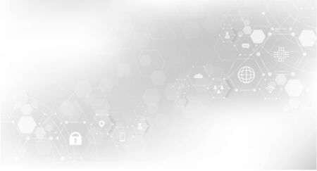health care and science icon pattern medical innovation concept background vector design.のイラスト素材