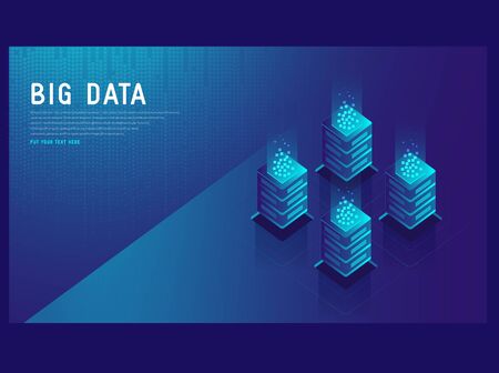 Effective template technology data, mining server farm room and smart digital devices such as phone ,computer, data, data processing vector illustration.のイラスト素材