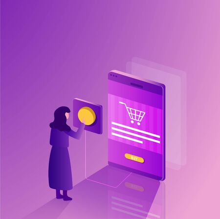 Effective template technology data, mining server farm room and smart digital devices such as phone ,computer, data, data processing vector illustration.のイラスト素材