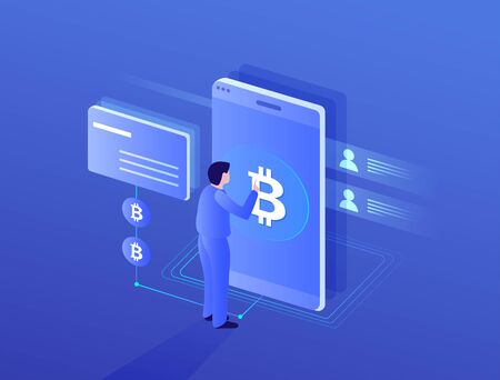 Effective template technology data, mining server farm room and smart digital devices such as phone ,computer, data, data processing vector illustration.のイラスト素材