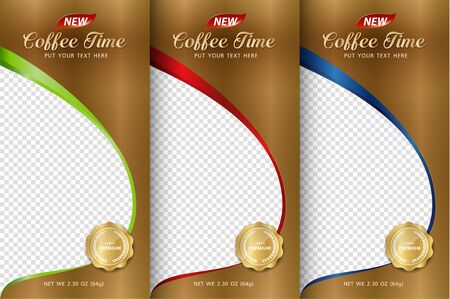 Chocolate bar packaging set. Trendy luxury product branding template with label pattern for packaging. Vector design.のイラスト素材