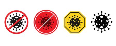Stop Covid-19 Sign, Vector Illustration.の写真素材