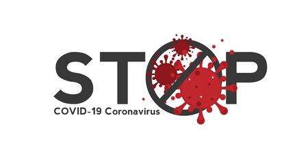 Stop Covid-19 Sign, Vector Illustration.の写真素材