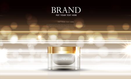 Hydrating facial cosmetic moisturizer cream white for annual sale. Vector illustration.の写真素材