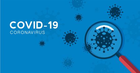 Covid-19 Coronavirus concept outbreak influenza background.Pandemic medical health risk concept with disease cell is dangerous vector designの写真素材