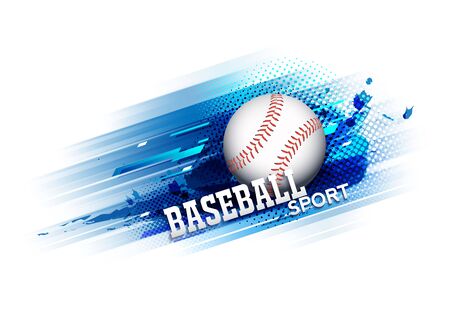 Baseball competition tournament template poster or banner vector design.のイラスト素材