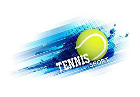 Tennis competition tournament template poster or banner vector design.のイラスト素材