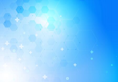 health care and science icon pattern medical innovation concept background vector design.のイラスト素材