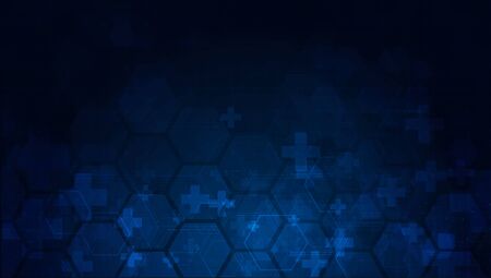 health care and science icon pattern medical innovation concept background vector design.のイラスト素材