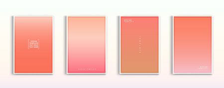 Minimal modern cover design. Dynamic colorful gradients. Future geometric patterns. Blue, pink, yellow, green, orange, purple placard poster template.のイラスト素材