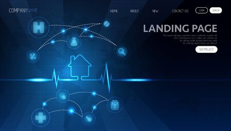 Smart city background architectural with drawings of modern for use web, magazine or poster vector design.	のイラスト素材