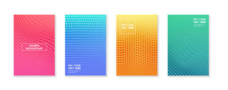 Set modern gradients in abstract sunset and sunrise sea blurred background templates. Square blurred...