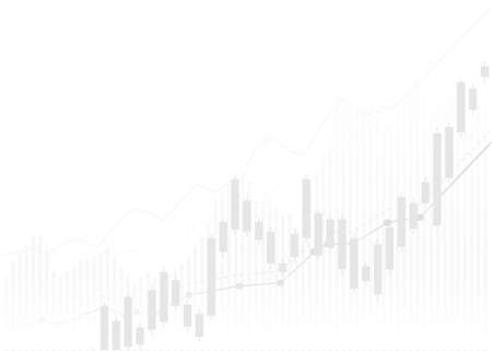 Business candle stick graph chart of stock market investment trading, Bullish point, Bearish point. trend of graph vector design.のイラスト素材