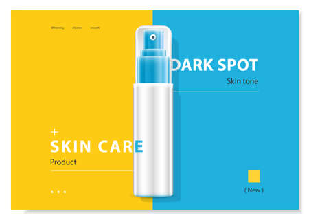 cosmetic cream and body lotion poster premium skin care products vector design.のイラスト素材