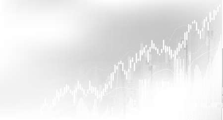 Business candle stick graph chart of stock market investment trading, Bullish point, Bearish point. trend of graph vector design.のイラスト素材