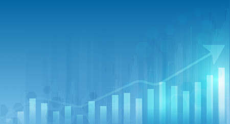 Business candle stick graph chart of stock market investment trading, Bullish point, Bearish point. trend of graph vector design.のイラスト素材