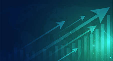 Business candle stick graph chart of stock market investment trading, Bullish point, Bearish point. trend of graph vector design.のイラスト素材