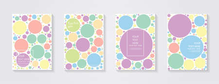 Minimal modern cover design. Dynamic colorful gradients. Future geometric patterns. Blue, pink, yellow, green, orange, purple placard poster template.のイラスト素材