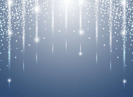 Christmas background with blur golden lights with snowflakes. vector design.のイラスト素材