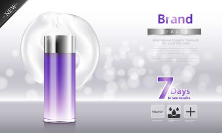 cosmetic cream and body lotion poster premium skin care products vector design.のイラスト素材