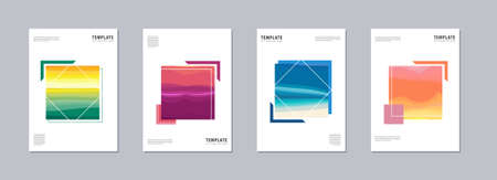 Artistic covers or poster design. Creative colours backgrounds vector design