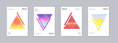 Artistic covers or poster design. Creative colours backgrounds vector design