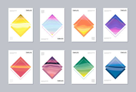 Artistic covers or poster design. Creative colours backgrounds vector design