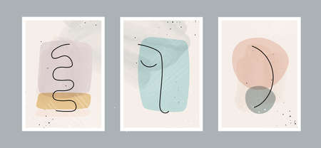 Abstract arts background with different shapes for wall decoration, postcard or brochure cover...