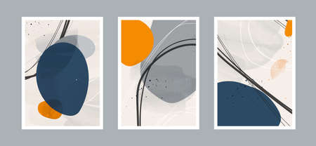 Abstract arts background with different shapes for wall decoration, postcard or brochure cover...