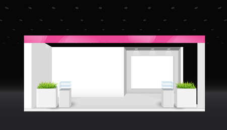 Booth template. corporate identity. creative exhibition stand vector illustration.のイラスト素材