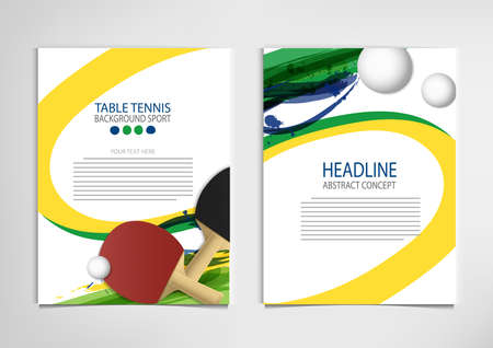 table Tennis tournament. poster or banner vector template design.のイラスト素材