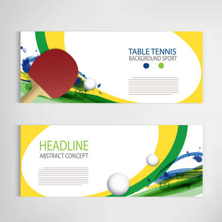 table Tennis tournament. poster or banner vector template design.のイラスト素材