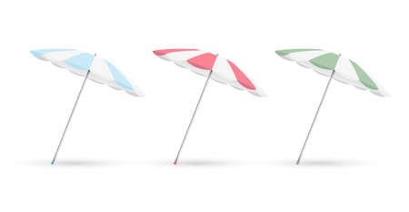beach umbrella isolated on white vector design.のイラスト素材