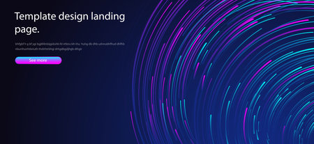 Abstract background design Wavy lines in perspective Technology, science, future style for posters or web page template. futuristic technology element. vector illustration.のイラスト素材